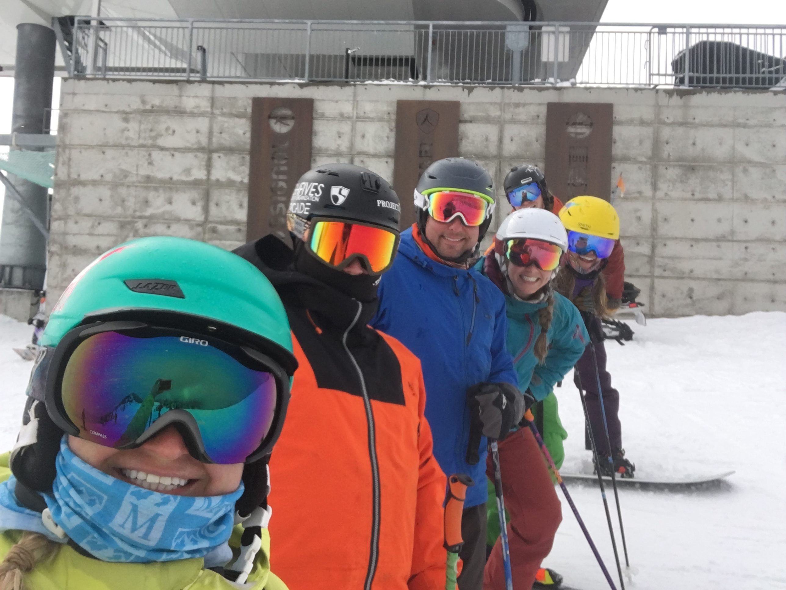 Skiers enjoying a day at Crystal Mountain Resort.