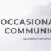 Newsletter header with a circular headshot of the author and the word "Occasionally Epic Communications"